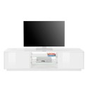 Moderni muotoilu TV-teline valkoinen olohuone 180cm Dover Alennusmyynnit