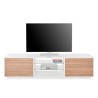 TV-teline 180cm olohuoneen design valkoinen Dover Wood Alennusmyynnit
