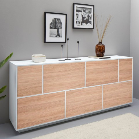 Sideboard olohuoneen kaappi 200cm keittiö design valkoinen Lopar Wood Tarjous