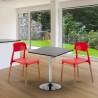 Musta neliönmallinen pöytä 70x70 cm ja kaksi tuolia Barcellona Mojito Luettelo