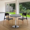 Musta pyöreä pöytä 70x70 cm ja kaksi tuolia Barcellona Cosmopolitan Luettelo
