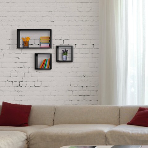 3 suorakaiteen muotoisen kuution seinähyllyn sarja moderni hylly Tribù