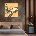 Puinen upotekoristeinen maalaus 75x75cm moderni muotoilu Butterfly Alennusmyynnit