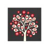 Käsin upotekoristeinen puinen maalaus 75x75cm Tree of Hearts (Sydänpuu) Ominaisuudet