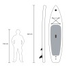 Ilmatäytteinen SUP Stand Up Paddle Touring lauta aikuisille  10'6 320cm Red Shark Pro 