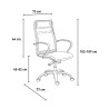 Stylo HWE valkoinen keinonahkainen ergonominen toimistotuoli Executive Design Alennusmyynnit