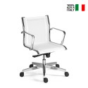 Ergonominen matala työtuoli hengittävällä verkkokankaalla valkoinen Stylo LWT Myynti