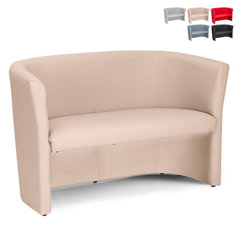 2-paikkainen keinonahkainen lounge-sohva office design Tabby Tarjous