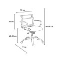 Ergonominen matala työtuoli hengittävällä verkkokankaalla valkoinen Stylo LWT Alennusmyynnit