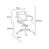 Ergonominen matala työtuoli hengittävällä verkkokankaalla valkoinen Stylo LWT Alennusmyynnit
