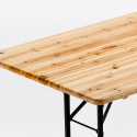 Puinen pöytä ulkotapahtumiin 220x80 cm oluttupa-henkinen Tarjous