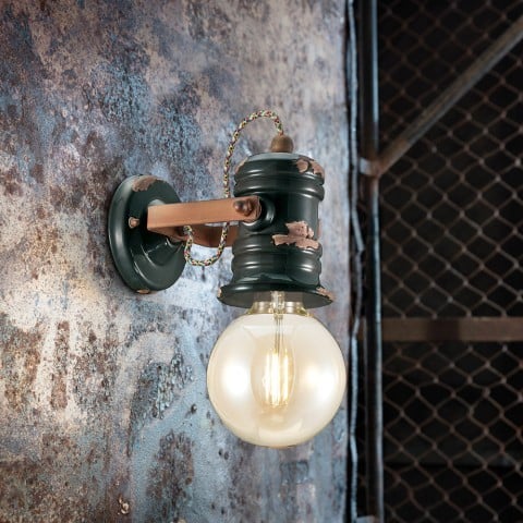 Seinävalaisin teollinen muotoilu lamppu vintage käsinmaalattu Urban AP2