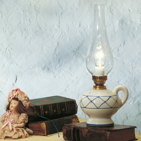 Pöytävalaisin valaisin lasi ja keramiikka klassinen vintage design Pompei TA