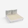 Parisänky design moderni 160x190cm säleillä ja tyynyillä Rust Mitat