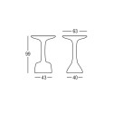 Korkea pyöreä jakkara pöytä 99cm polyeteeni design Armillaria T1 Hinta
