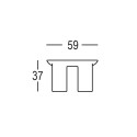 Matala pyöreä ulkotilojen terassin sivupöytä design Ateena T1 