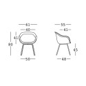 2 x Moderni muotoilu tuolit baari keittiö polyeteeni metalli jalat Fade C1 