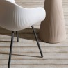 2 x Polyeteeni tuolit musta metalli jalat baari keittiö suunnittelu Fade C2 Tarjous
