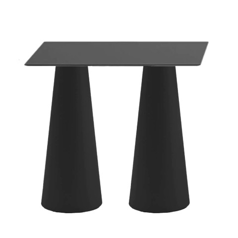 Suorakaiteen muotoinen korkea pöytä jakkaraille design sisältä ulkoa Fura T2-H