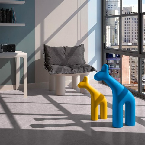 Veistos moderni design-objekti kirahvi polyeteenistä Raffa Big