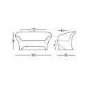 Moderni muotoilu 3-istuttava sohva ulkoravintola-baariin Ohla 