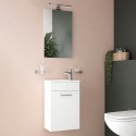 Kylpyhuoneen seinäkaappi 40 cm kompakti pesuallas ovi LED peili Mia Tarjous