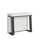 Laajennettava konsolipöytä 90x40-288cm design ruokapöytä valkoinen metalli Aasia Tarjous