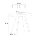 Diamante Fir jatkettava puinen konsolipöytä 90x40-300cm Alennukset