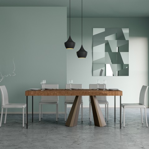 Laajennettava ruokapöytä Consolle 90x40-300cm Diamante Premium Fir Tarjous