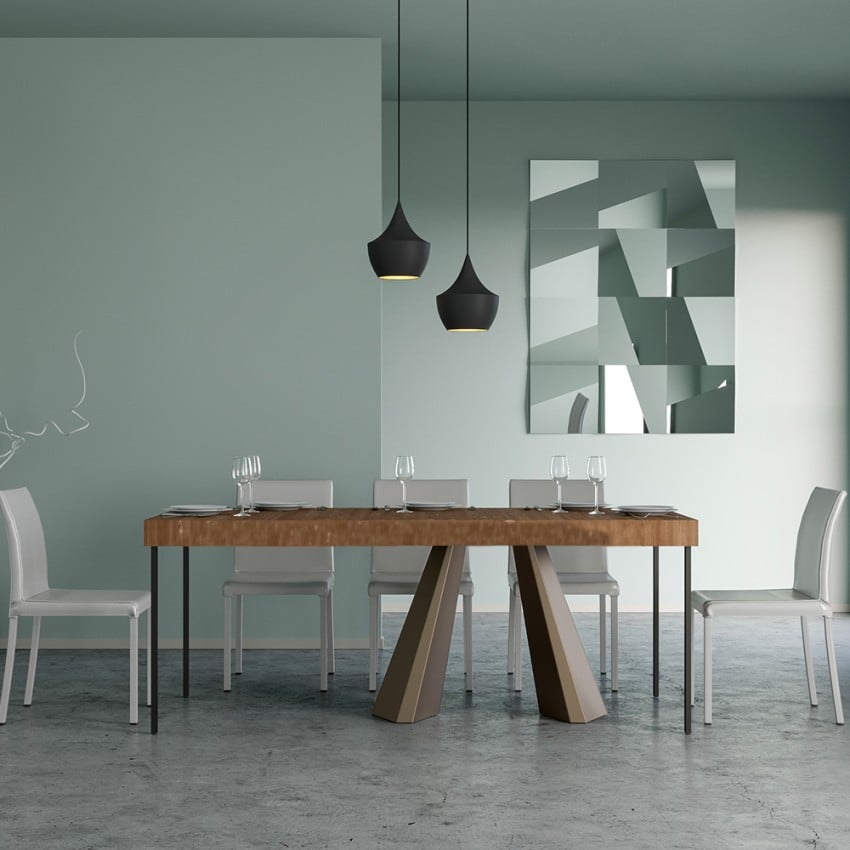 Laajennettava ruokapöytä Consolle 90x40-300cm Diamante Premium Fir Tarjous