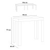 Jatkettava konsolipöytä 90x40-196cm Ghibli Pieni betoninen harmaa pöytä Alennusmyynnit