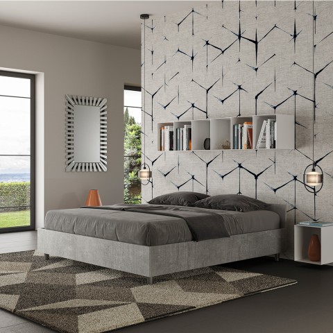 Harmaa parivuode 160x190cm säilytyslaatikolla Nuamo Concrete Tarjous