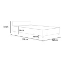 Harmaa parivuode 160x190cm säilytyslaatikolla Nuamo Concrete Varasto