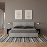 Harmaa parivuode 160x190 cm suora pääty sälepohja Demas D Concrete Tarjous