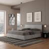 Harmaa parivuode 160x190 cm suora pääty sälepohja Demas D Concrete Alennusmyynnit