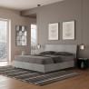 Parivuode harmaa, vino pääty, sälepohja 160x190cm Demas I Concrete Alennusmyynnit