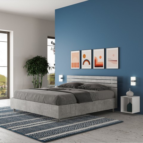 Ankel D Concrete harmaa parisänky 160x190 cm suoralla päädyllä ja sälepohjalla Tarjous