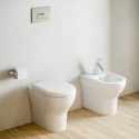 Lattialle sijoitettava keraaminen wc huuhteluvesiputki seinään asennettava saniteettitila Zentrum VitrA Myynti