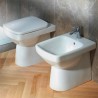 Lattialle asennettava WC pystysuora vaakahuuhtelu Rimfree saniteettikalusteet Geberit Selnova Myynti