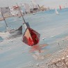 Käsin maalattu kuva kankaalle satama veneineen 60x120cm W627 Luettelo