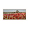 Käsinmaalattu kuva kankaalle kenttä punaiset unikot 65x150cm W634 Alennusmyynnit