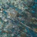 Abstrakti käsinmaalattu kuva kukkia kankaalle kehyksellä 90x120cm W669 Luettelo
