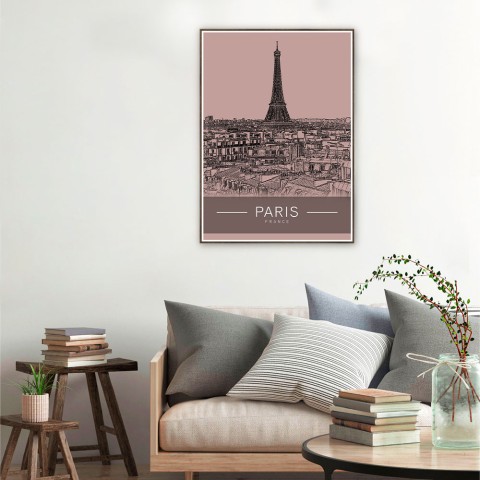 Tulosta kuva valokuva kaupunki Paris runko 50x70cm Unika 0007