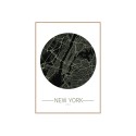Kuvakehys valokuvatuloste kaupungin kartta New York 50x70cm Unika 0014 Myynti
