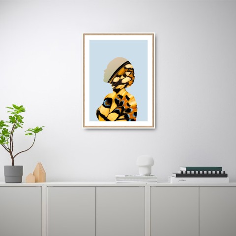 Kuvaprintti valokuvaus naisen siivet perhosen kehys 30x40cm Unika 0043