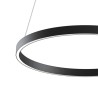 Musta ympyrä kattokruunu Ø 60cm valaisin LED moderni Rim Maytoni Myynti