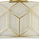 Kattovalaisin pyöreä muotoilu kultainen kangasvarjo Messina Maytoni Alennusmyynnit