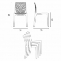 16 kpl pinottavat läpinäkyvät tuolit, polykarbonaattia, baariin ja ravintolaan Gruvyer 