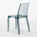 Valkoinen neliöpöytä 70x70cm ja kaksi värikästä läpinäkyvää tuolia Cristal Light Terrace Hinta