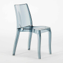 Valkoinen neliöpöytä 70x70cm ja kaksi värikästä läpinäkyvää tuolia Cristal Light Terrace Hinta
